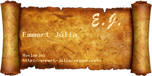 Emmert Júlia névjegykártya